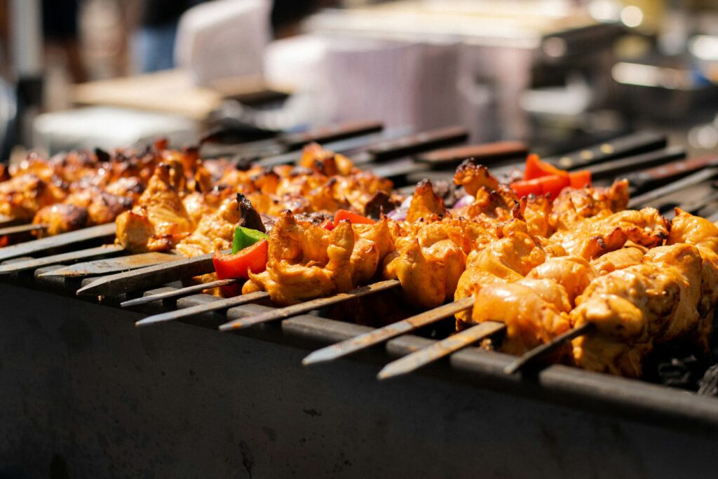 chicken tikka skewers